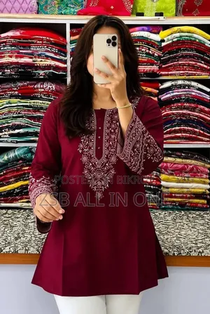 One Piece Ebmroidery Short Kurti
