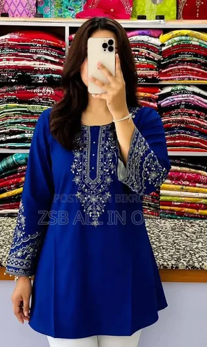 One Piece Ebmroidery Short Kurti