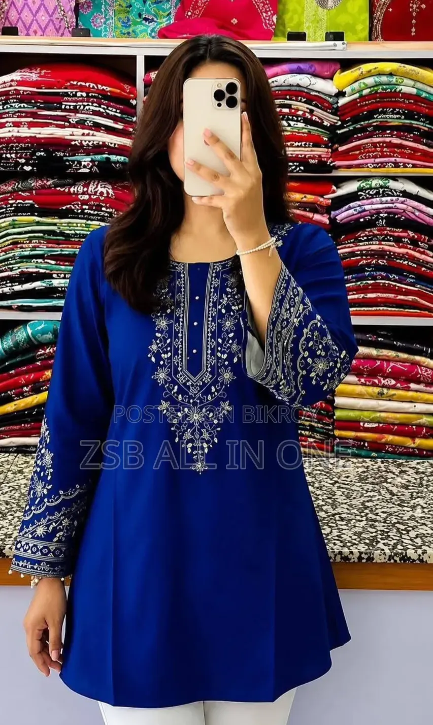 One Piece Ebmroidery Short Kurti