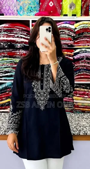 One Piece Ebmroidery Short Kurti