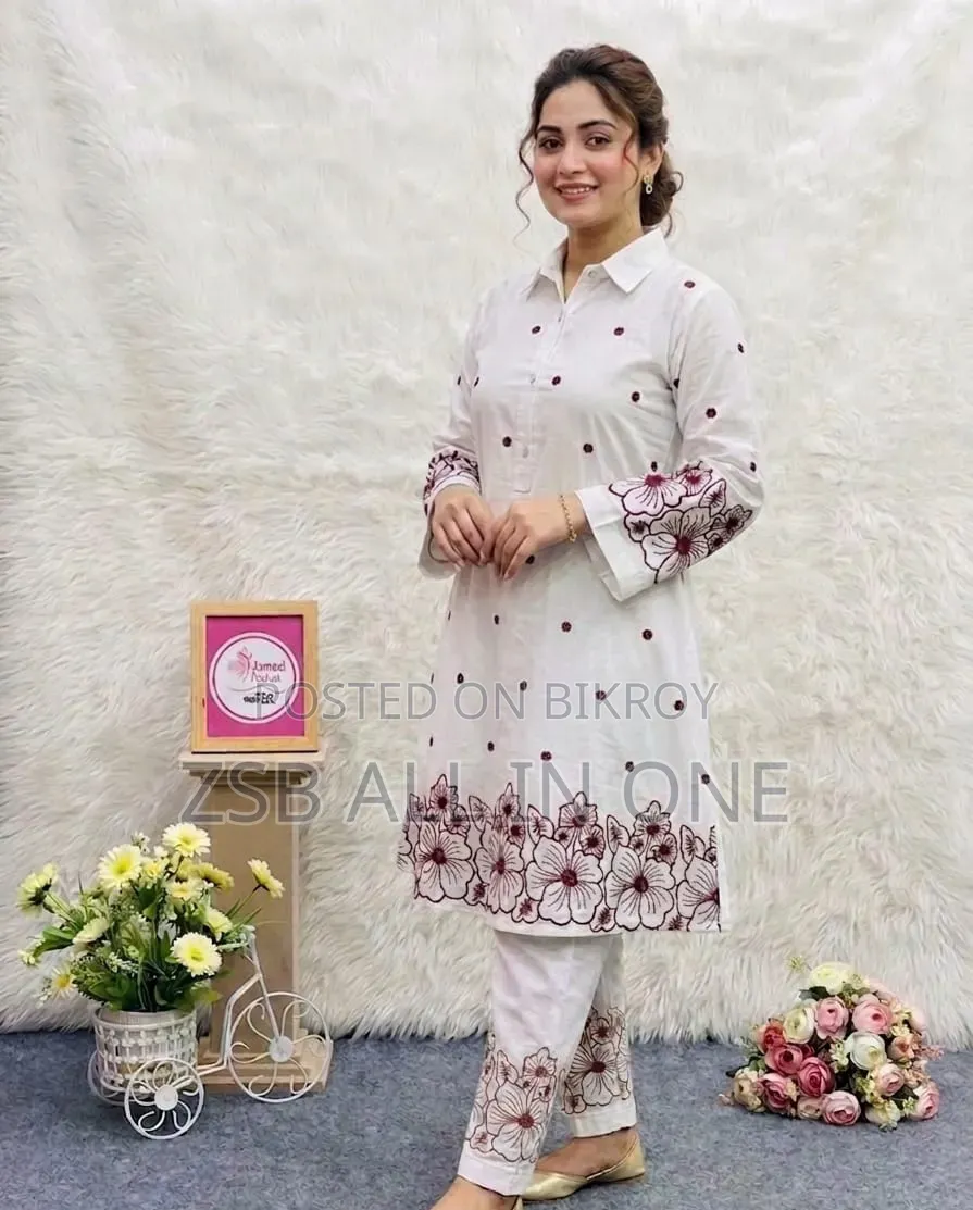 Stylish Embroidery Two Piece Co-Ord Set