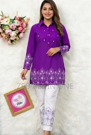 Stylish Embroidery Two Piece Co-Ord Set
