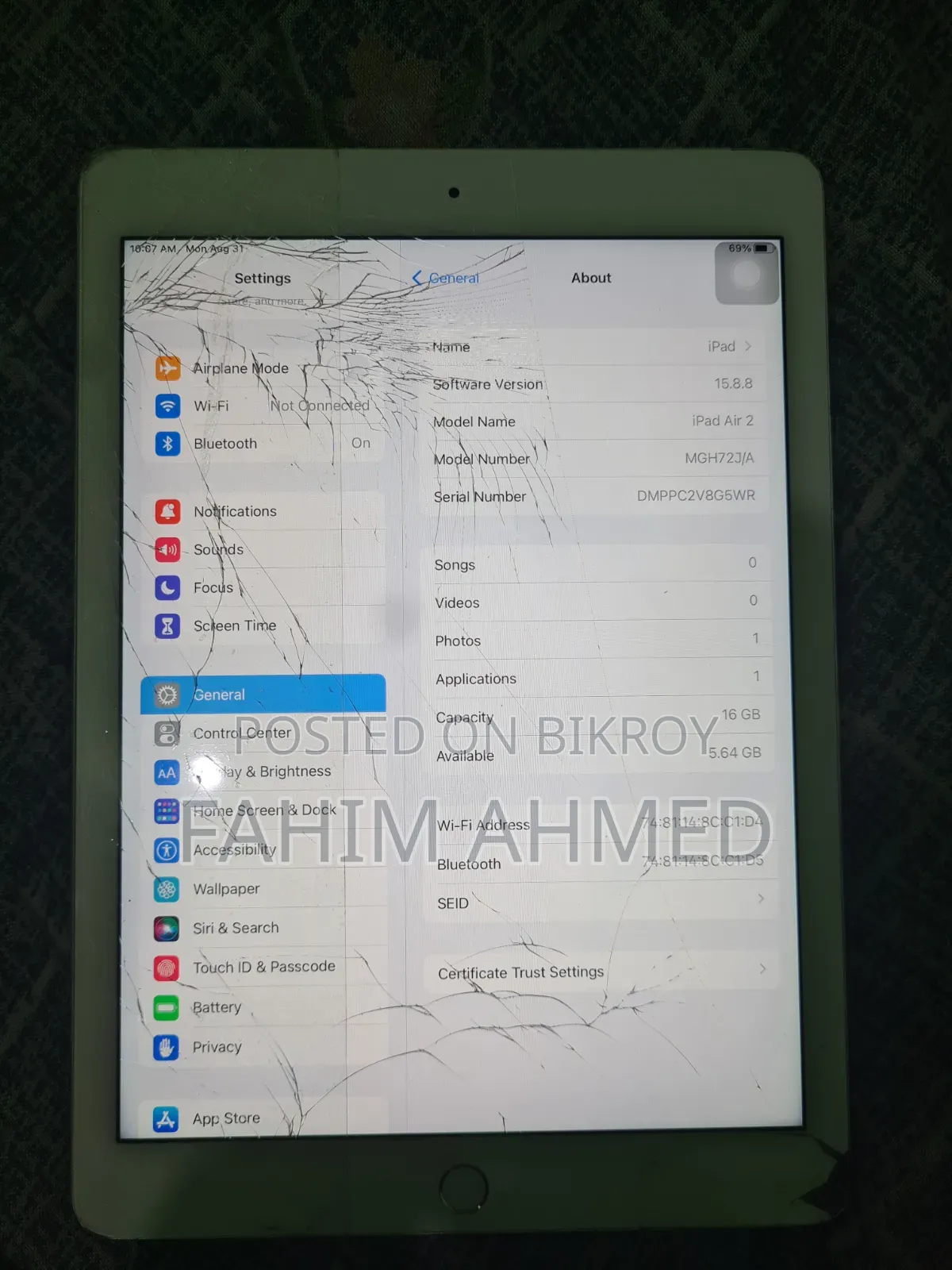 Apple iPad Air 2 16 GB White