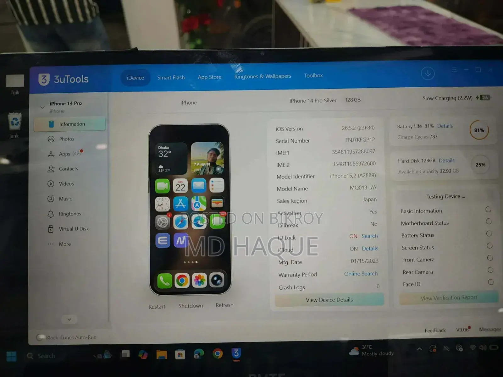 Apple iPhone 14 Pro 128 GB White