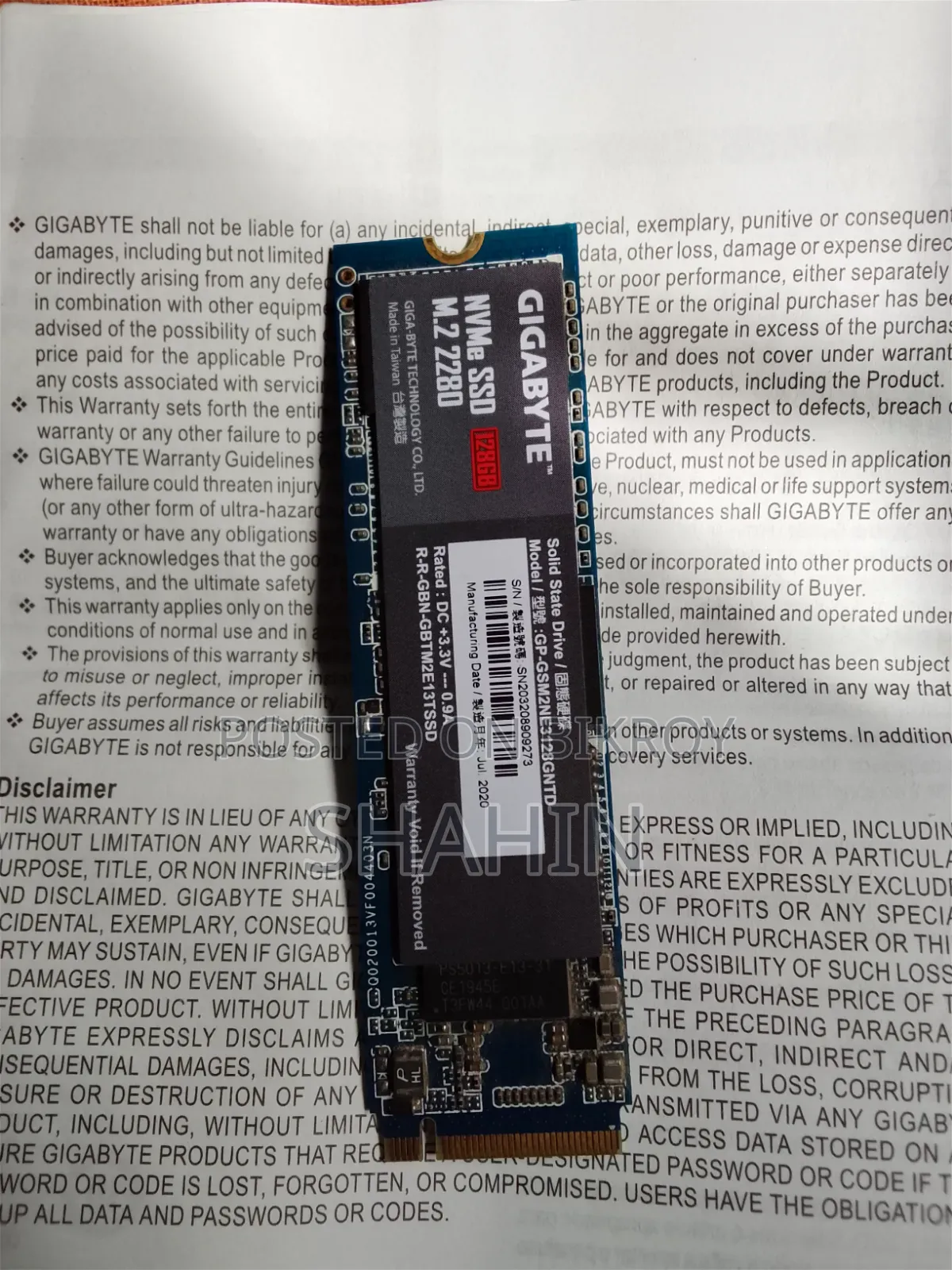 SSD Mvme M.2 128gb