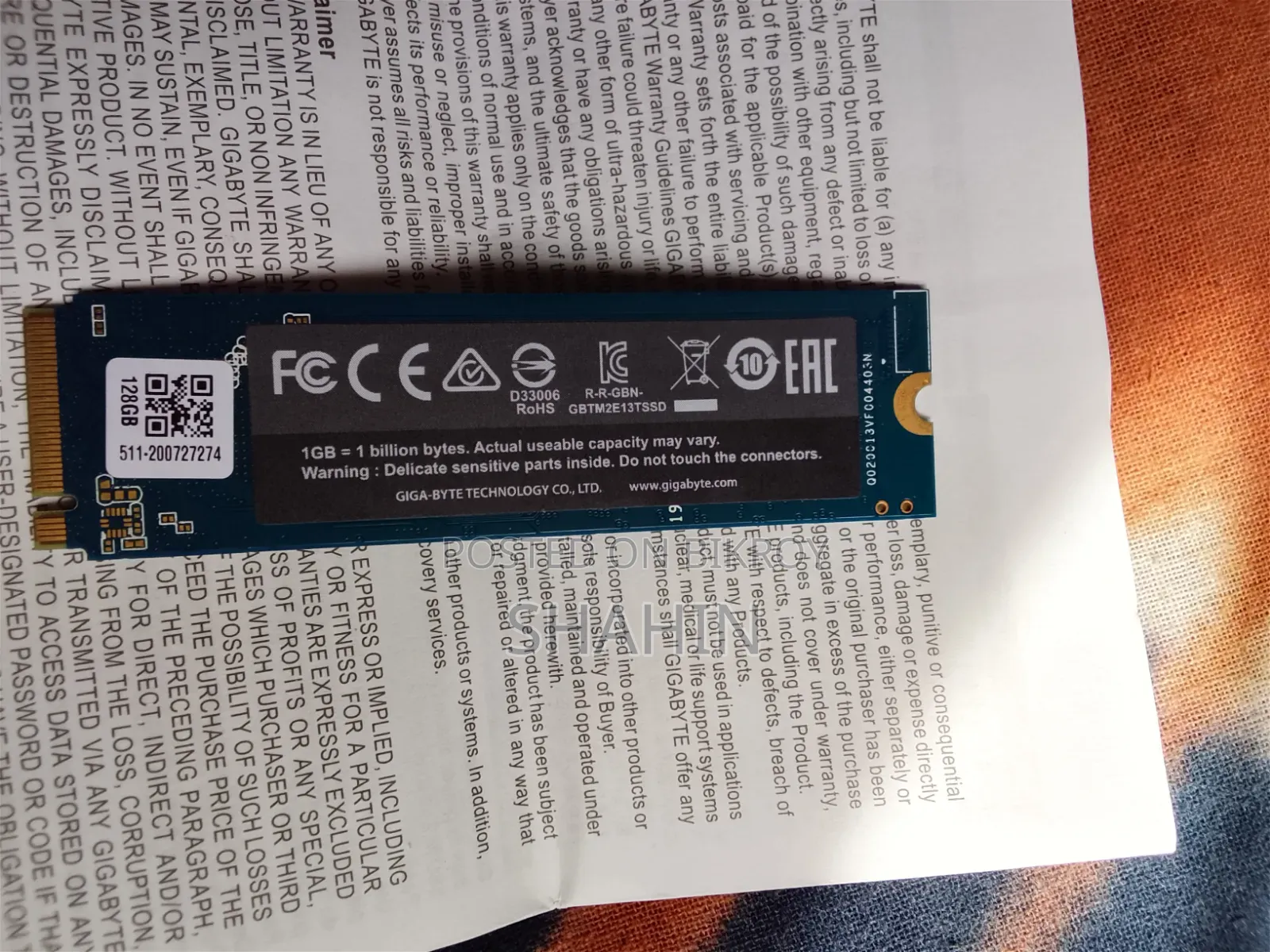 SSD Mvme M.2 128gb