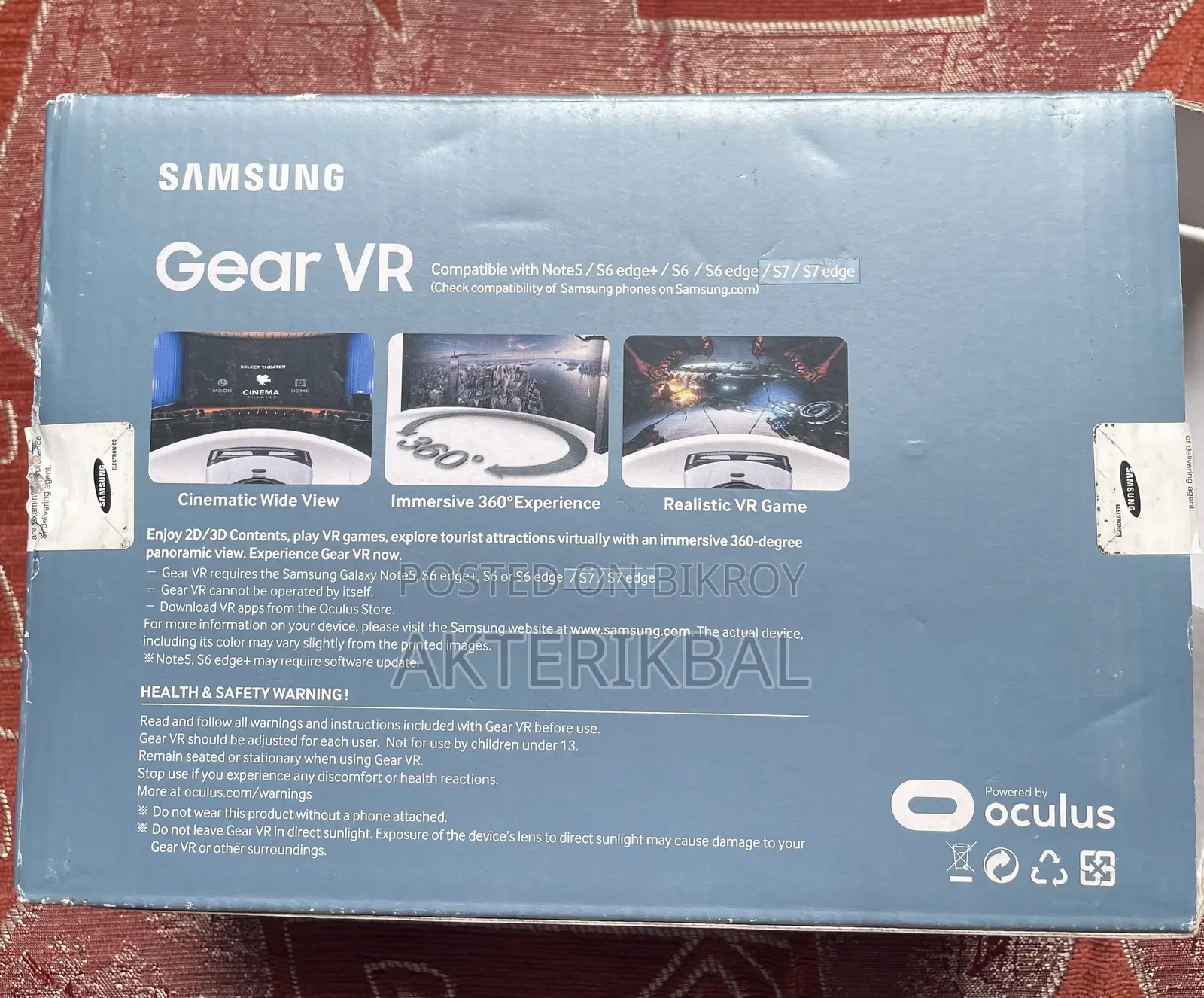 Samsung Gear VR (Powered by Oculus) - Box Intact & Brand New Condition