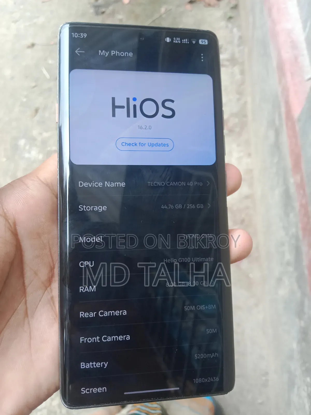 Tecno Camon 40 Pro 4G 256 GB Black