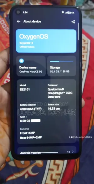 OnePlus Nord CE 5G 128 GB Black