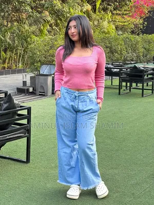 Stylish Women’s Soft Denim Palazzo Pant -