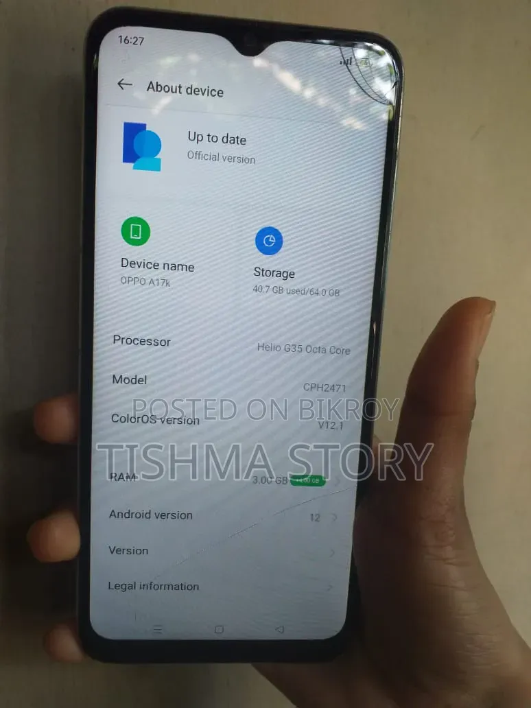 Oppo A17K 64 GB Gold