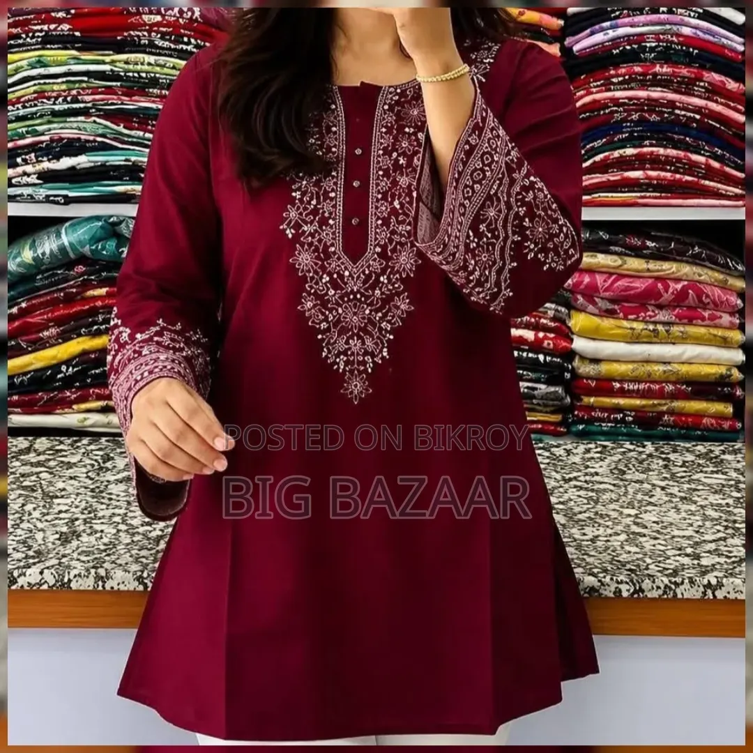One Piece Ebmroidery Short Kurti