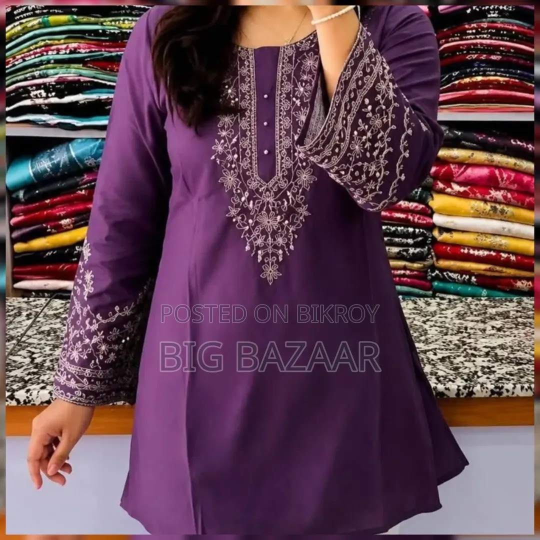 One Piece Ebmroidery Short Kurti