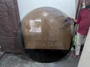 ডাইনিং গোল টেবিল ও গ্লাস ৫ ফুট শুধু গ্লাস ও কাঠের টেবিল পাবেন