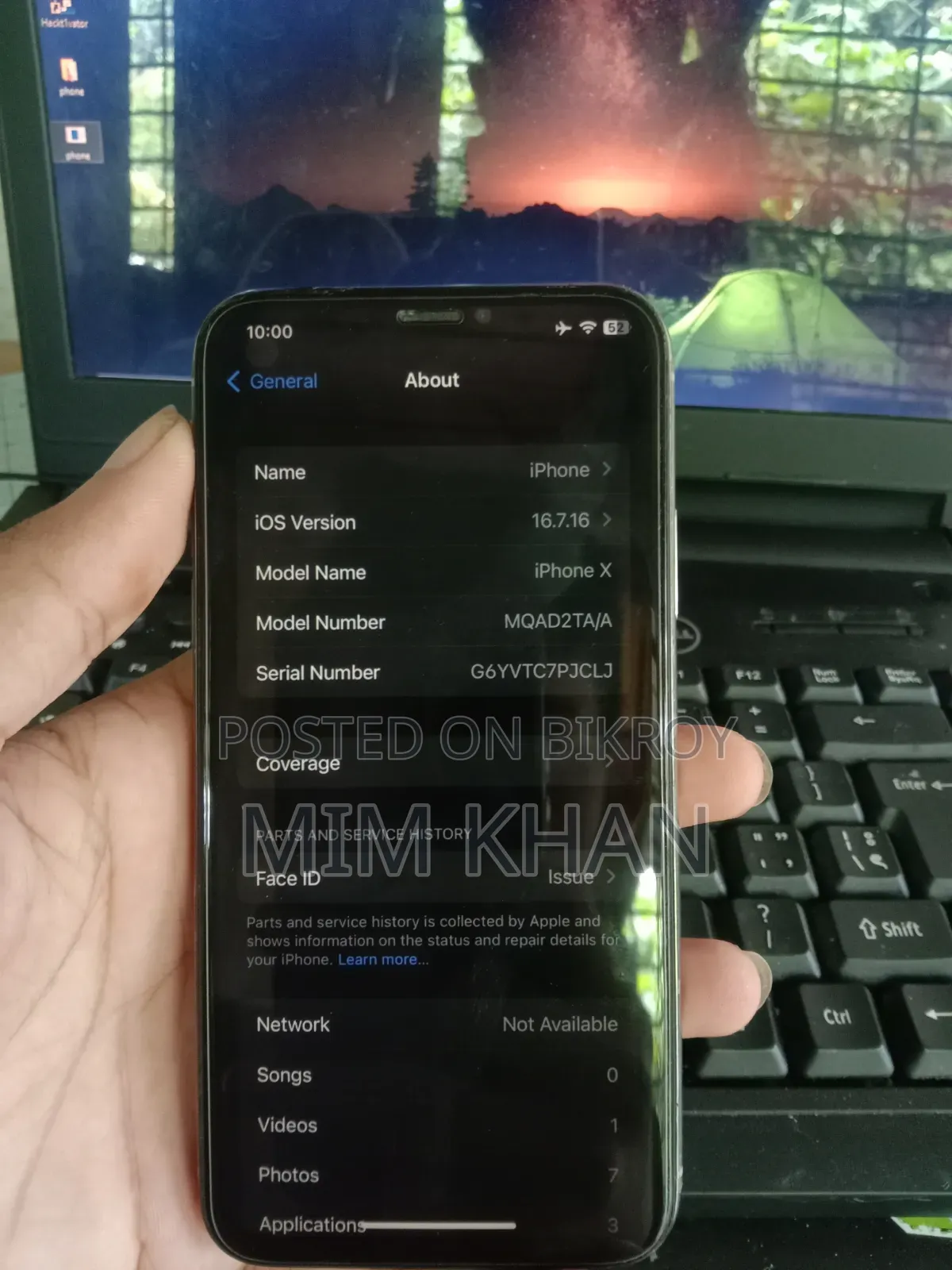 Apple iPhone X 64 GB Silver