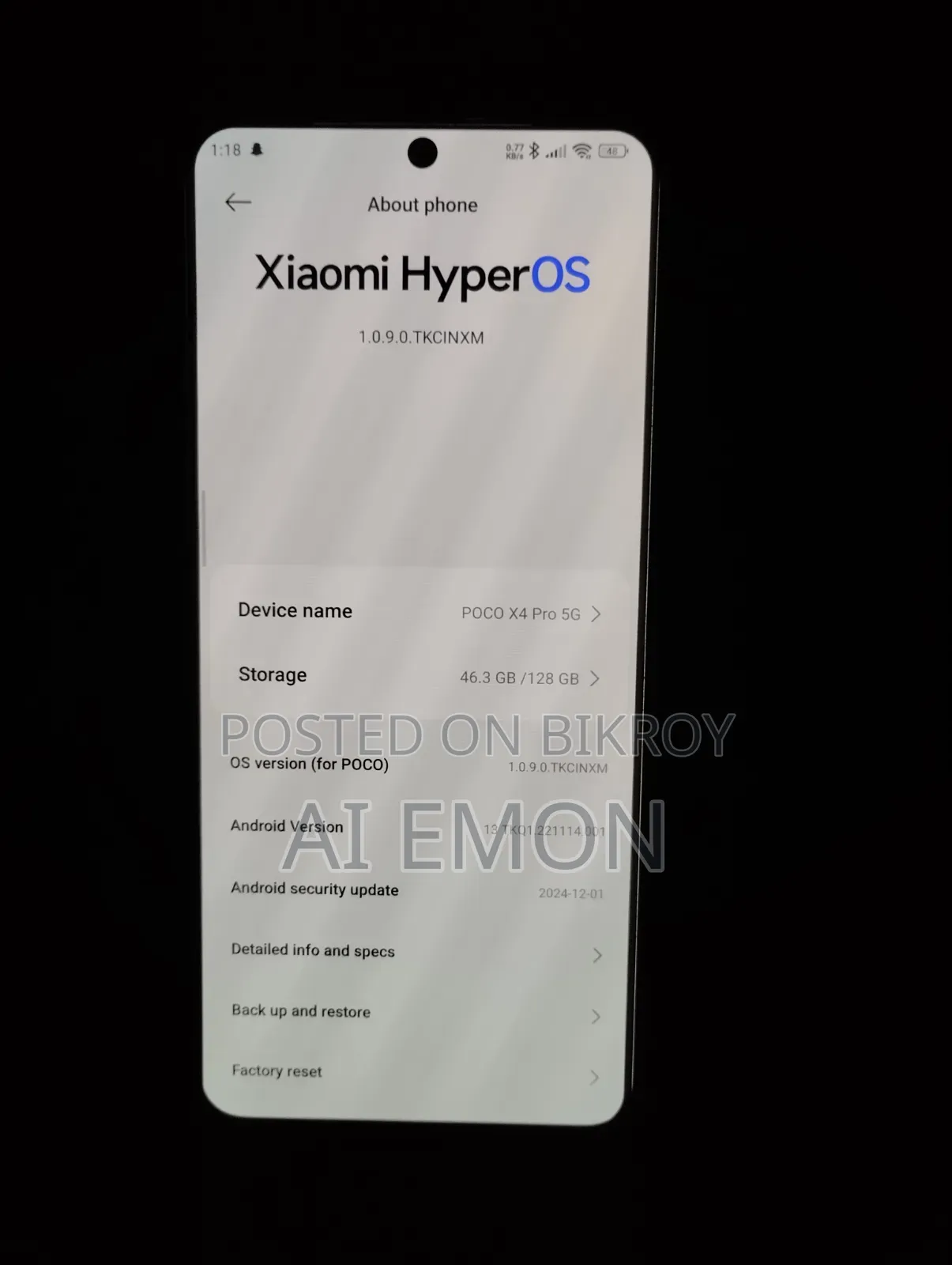 Xiaomi Poco X4 Pro 5G 128 GB Yellow