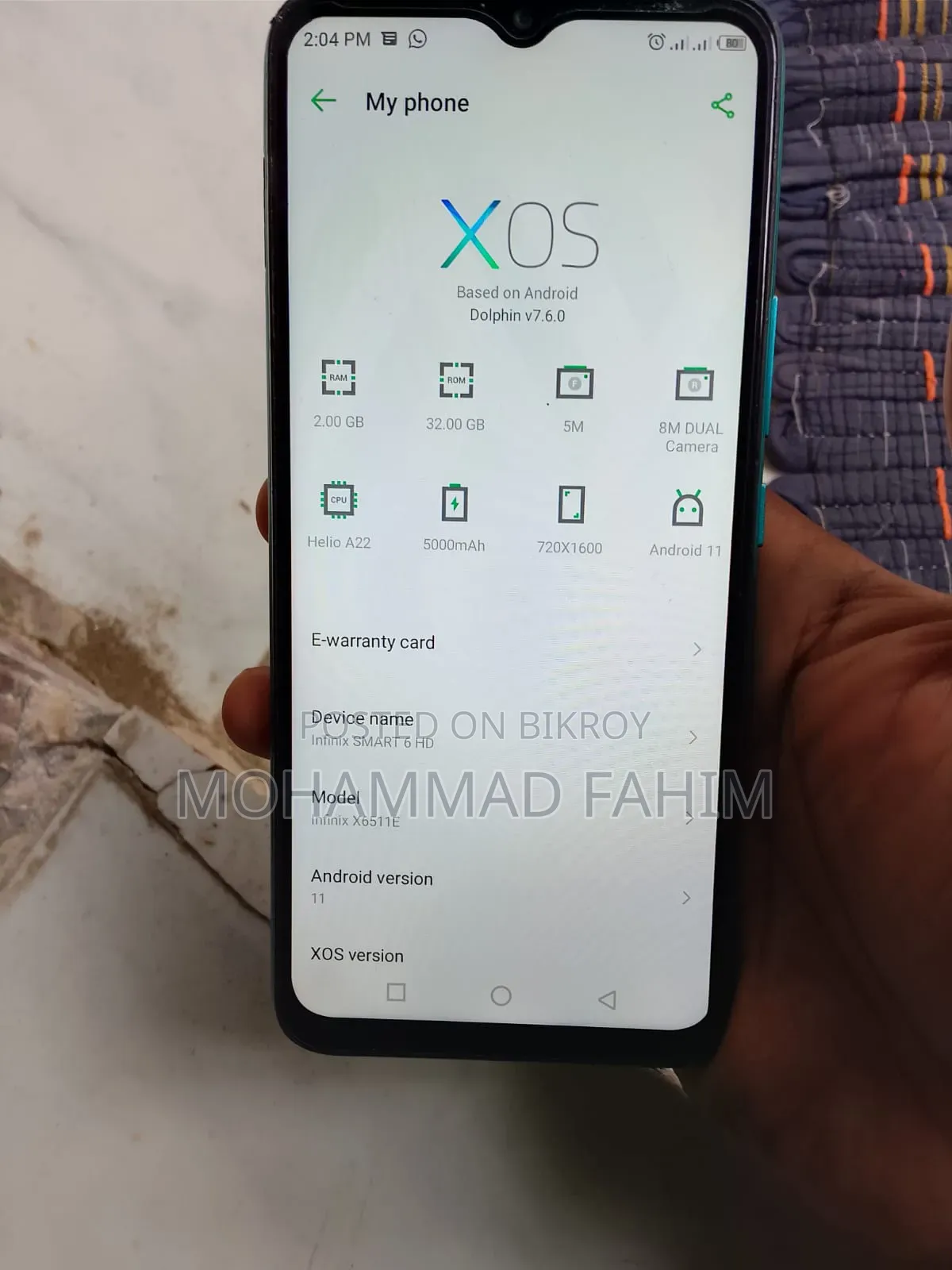 Infinix Smart 6 32 GB Blue