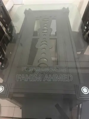 স্মার্ট ডাইনিং টেবিল সেট উইথ গ্লাস টপ (৬ চেয়ার)