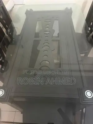 স্মার্ট ডাইনিং টেবিল সেট উইথ গ্লাস টপ (৬ চেয়ার)