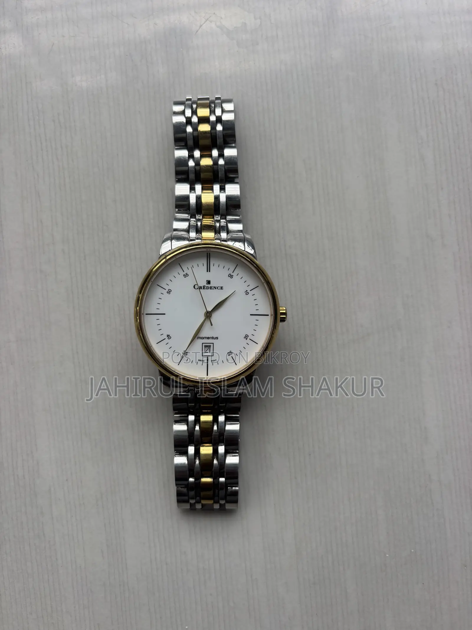 Original Credence Watch With Box Warrenty and Cash Receipt