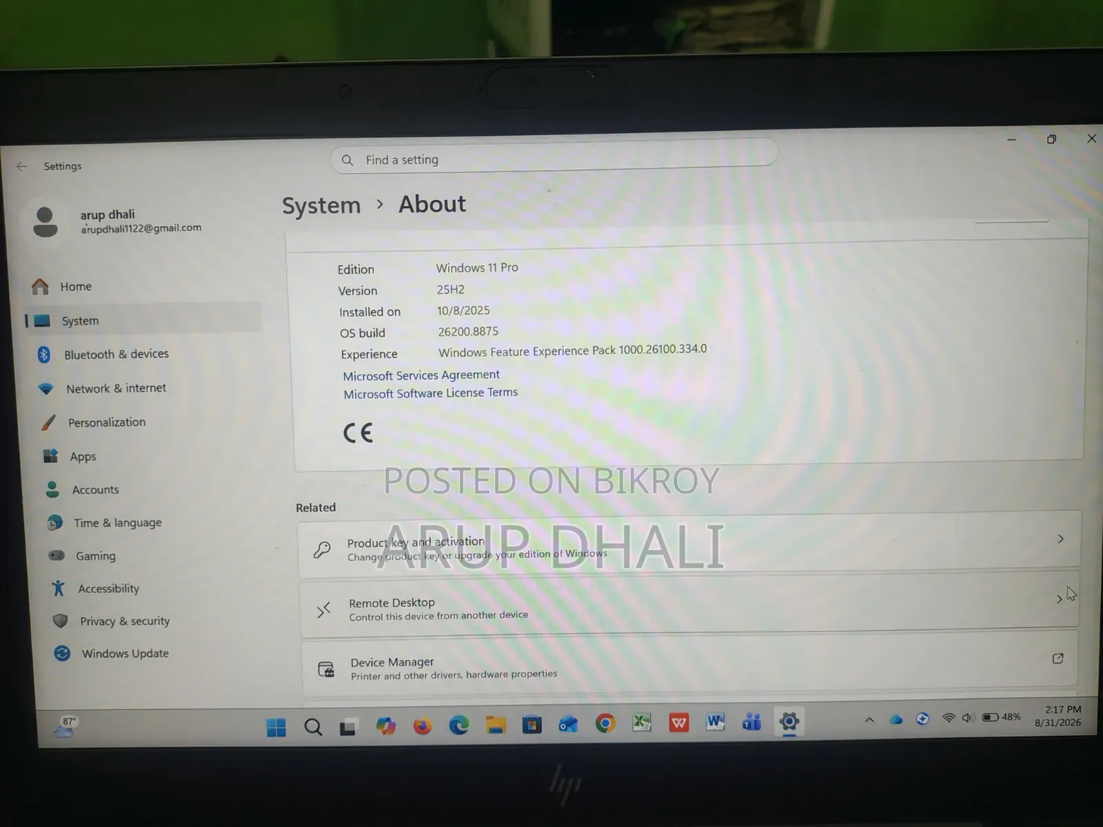 Laptop HP ZBook 14u G5 8GB Intel Core i5 SSD 256GB
