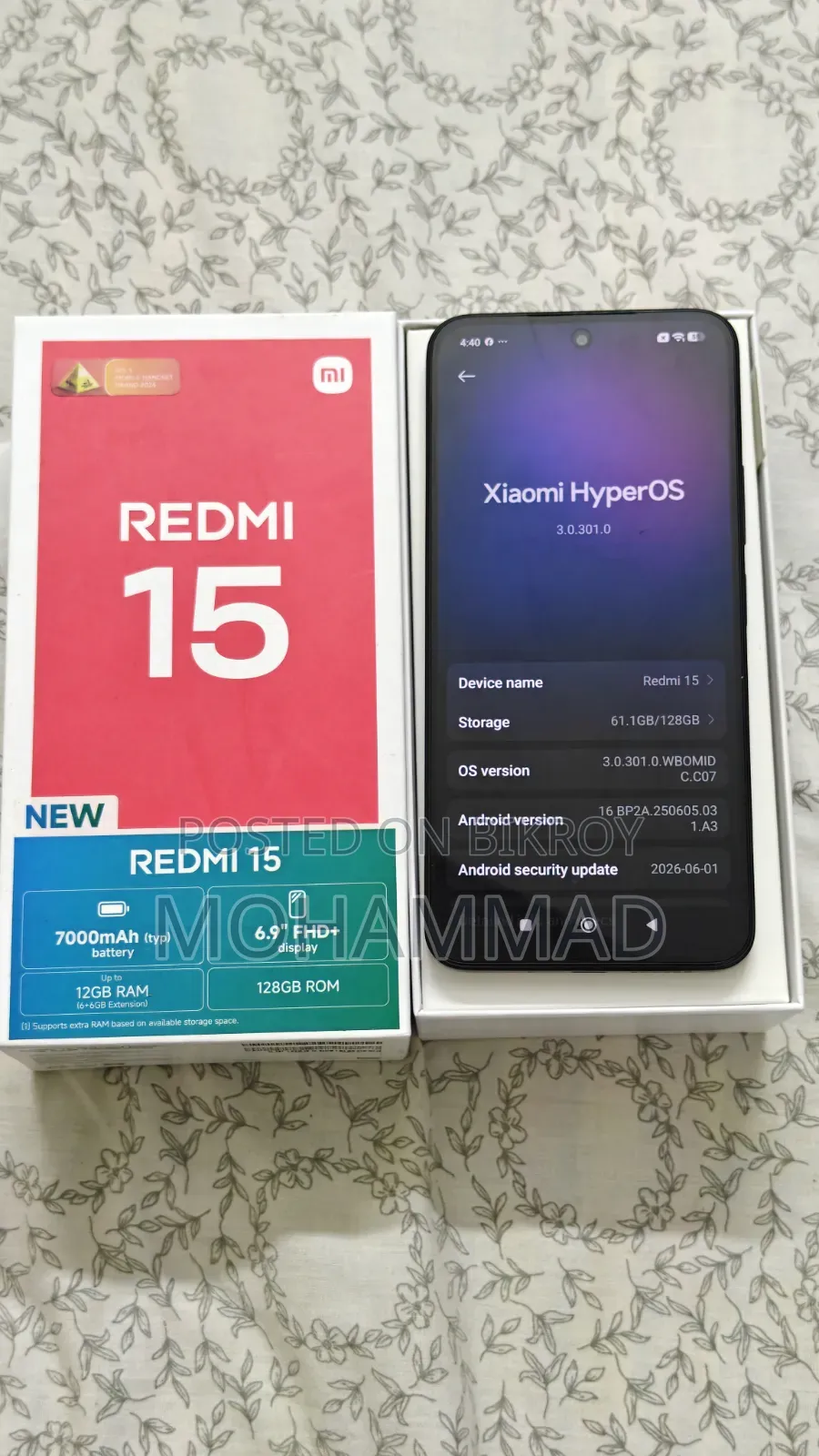 Xiaomi Redmi 15 128 GB Black