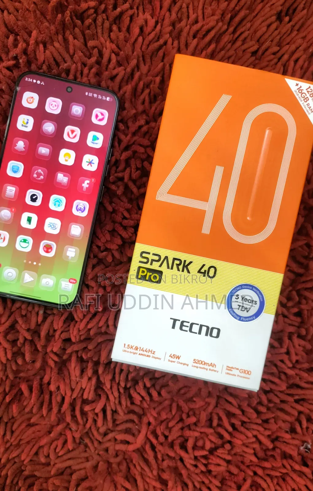 Tecno Spark 40 Pro+ 128 GB Black