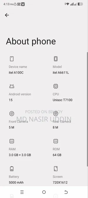 Itel A100 128 GB Rose Gold