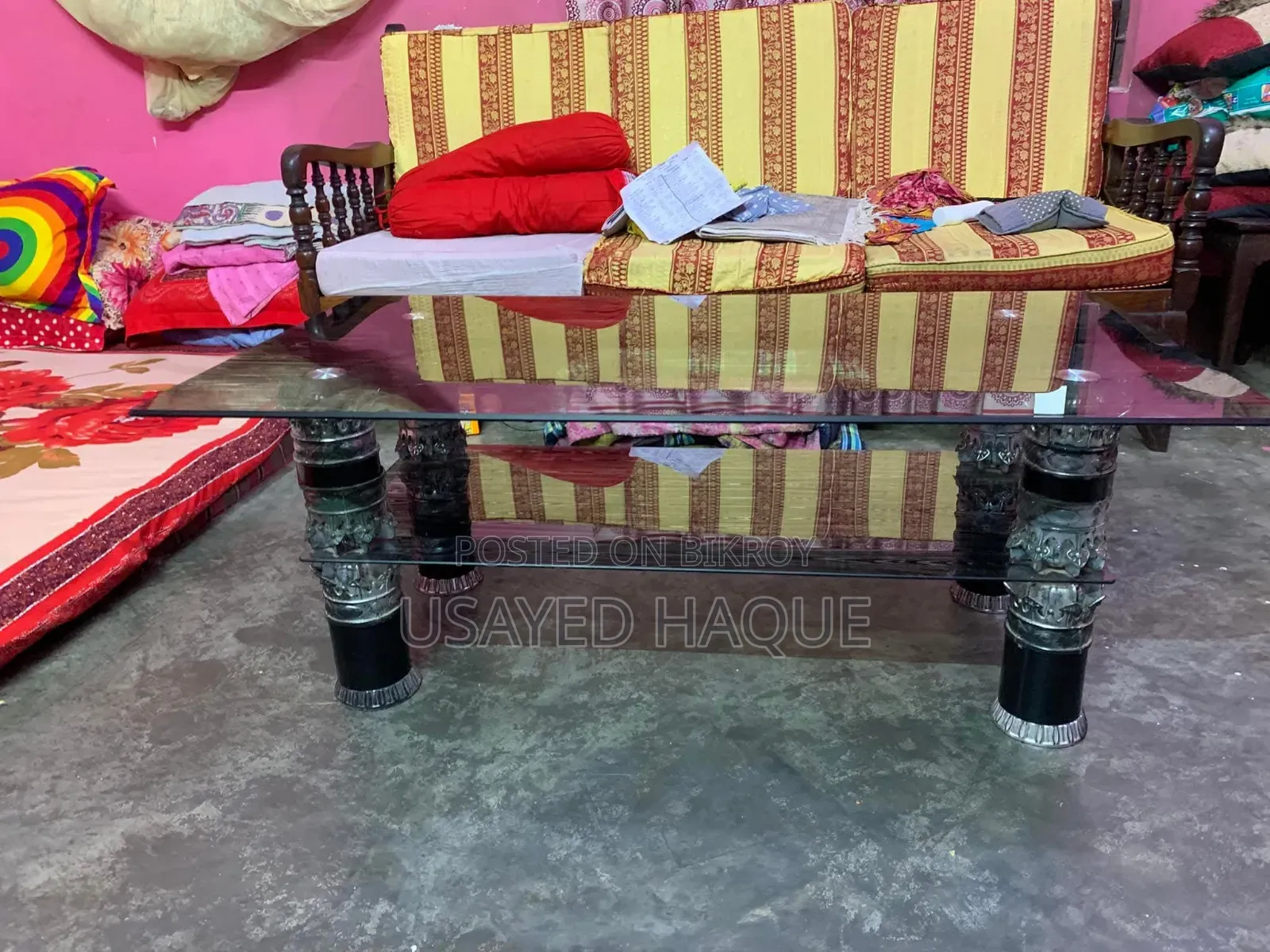 Duble Glass T  Table