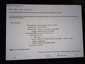 Desktop Computer MSI 16GB AMD Ryzen 5 SSD 256GB