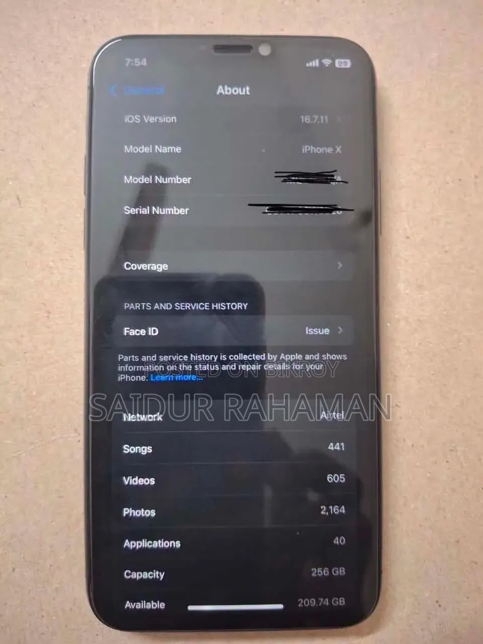 Apple iPhone X 256 GB Black