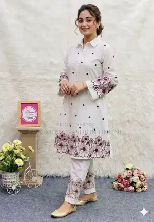 Stylish Embroidery Two Piece Co-Ord Set