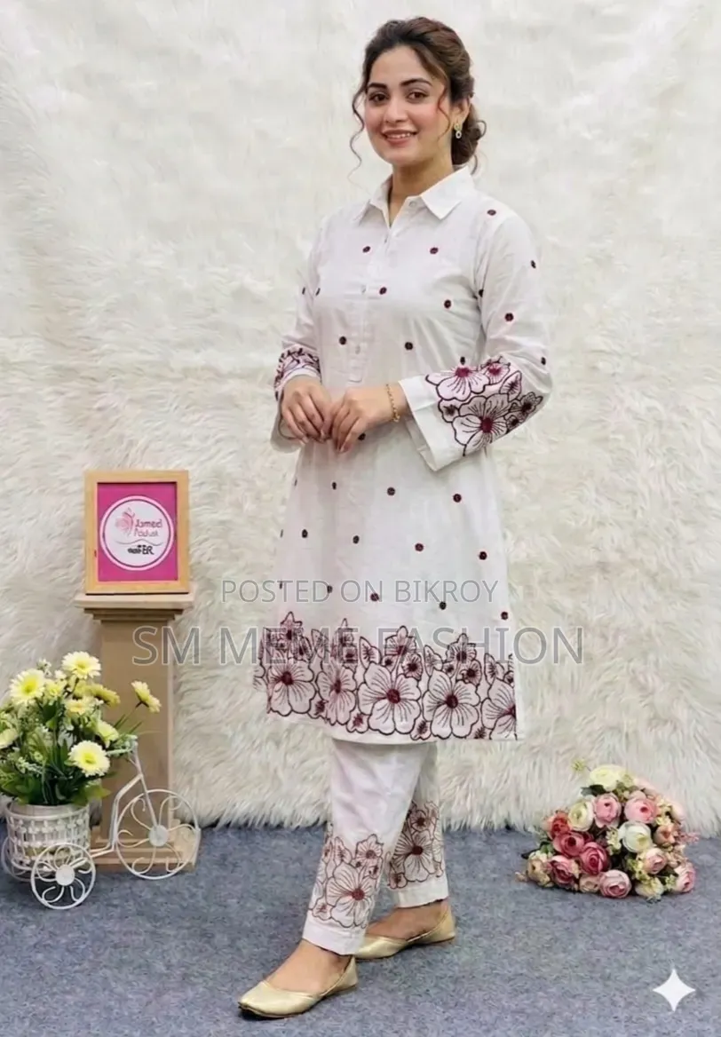Stylish Embroidery Two Piece Co-Ord Set