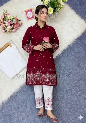 Stylish Embroidery Two Piece Co-Ord Set