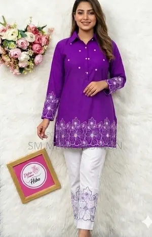 Stylish Embroidery Two Piece Co-Ord Set