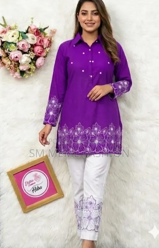 Stylish Embroidery Two Piece Co-Ord Set