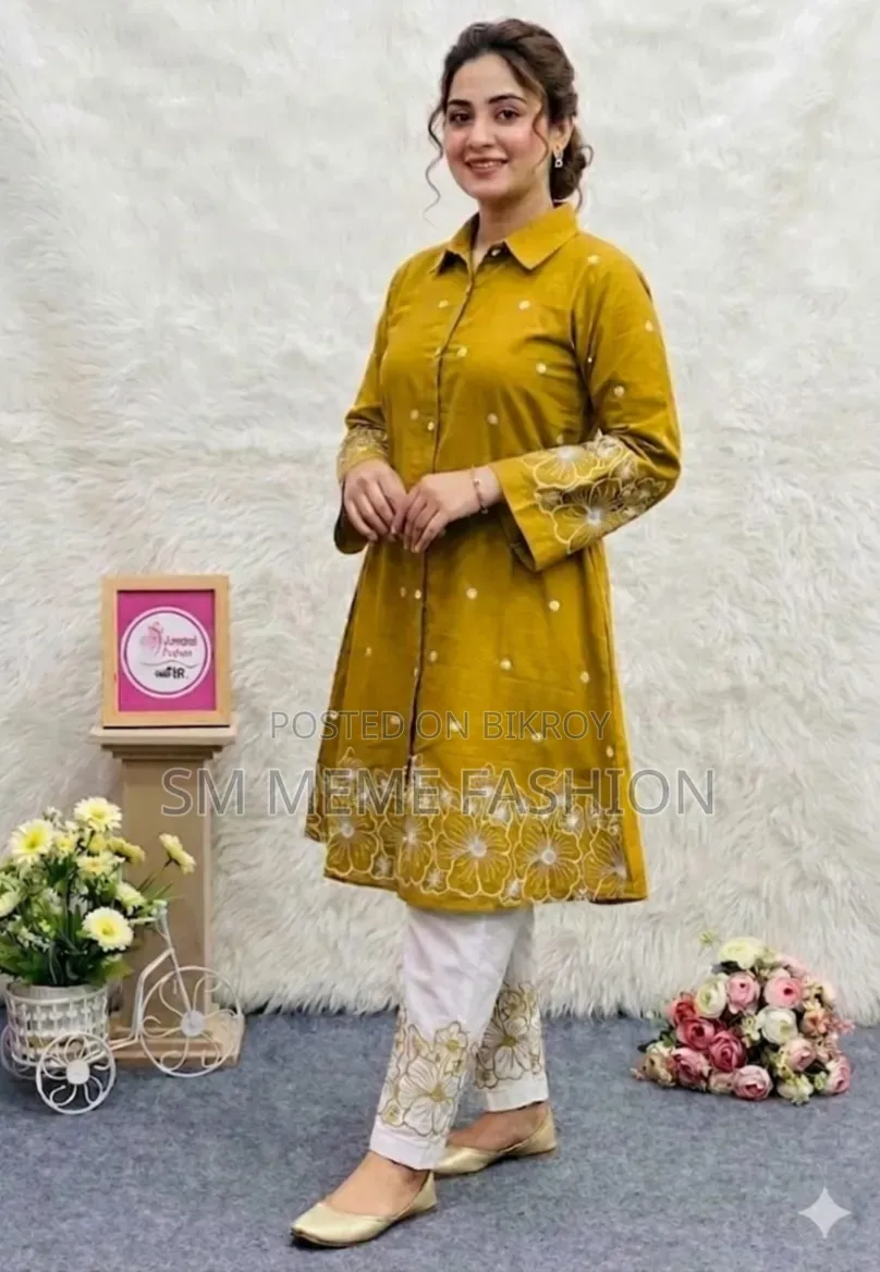 Stylish Embroidery Two Piece Co-Ord Set