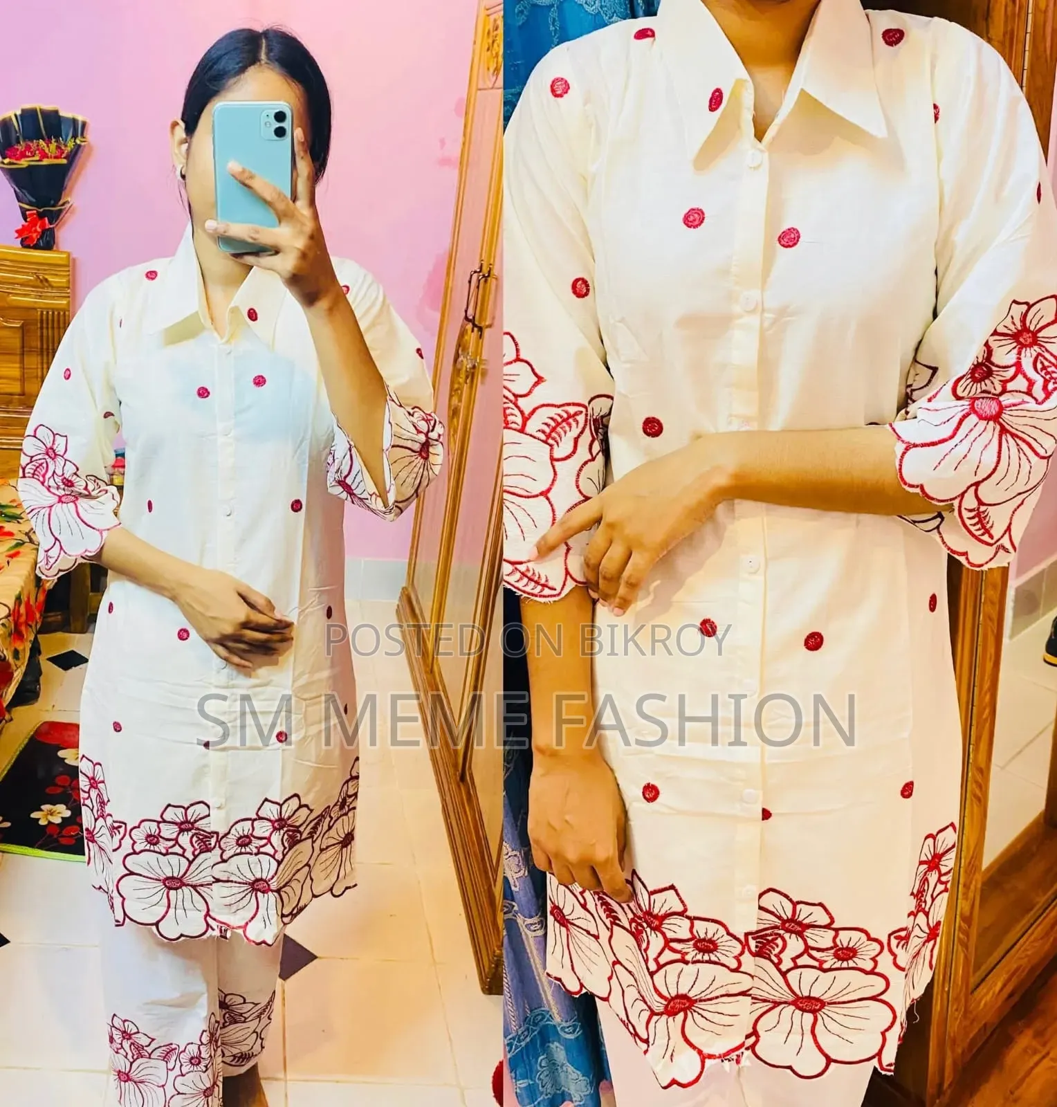 Stylish Embroidery Two Piece Co-Ord Set