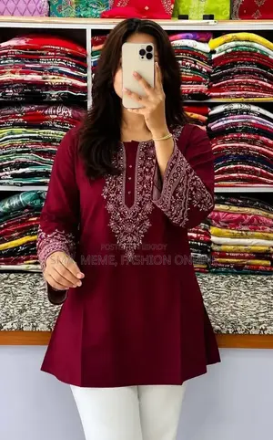 One Piece Ebmroidery Short Kurti