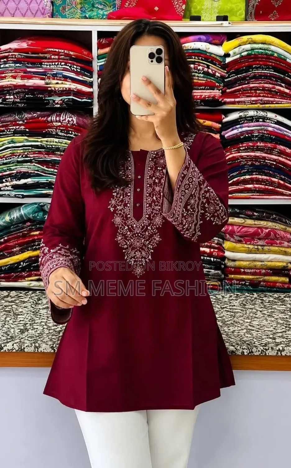 One Piece Ebmroidery Short Kurti