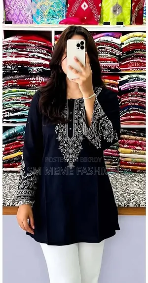 One Piece Ebmroidery Short Kurti