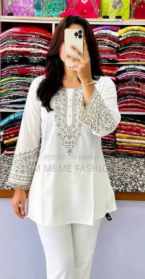 One Piece Ebmroidery Short Kurti