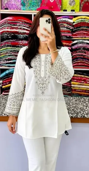 One Piece Ebmroidery Short Kurti