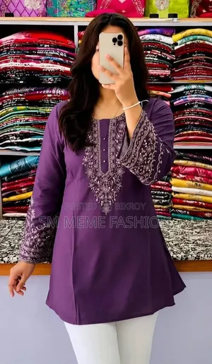 One Piece Ebmroidery Short Kurti