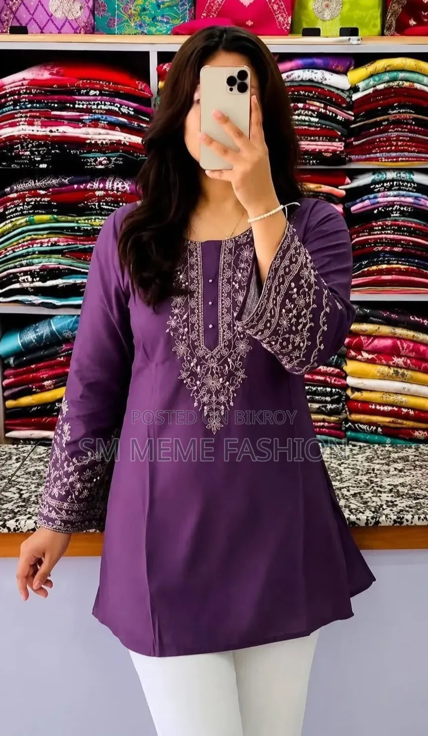 One Piece Ebmroidery Short Kurti