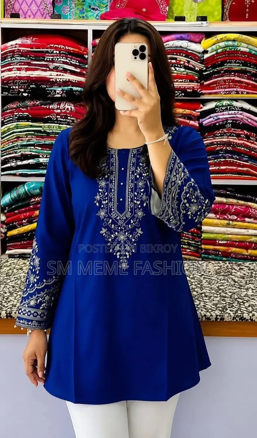 One Piece Ebmroidery Short Kurti