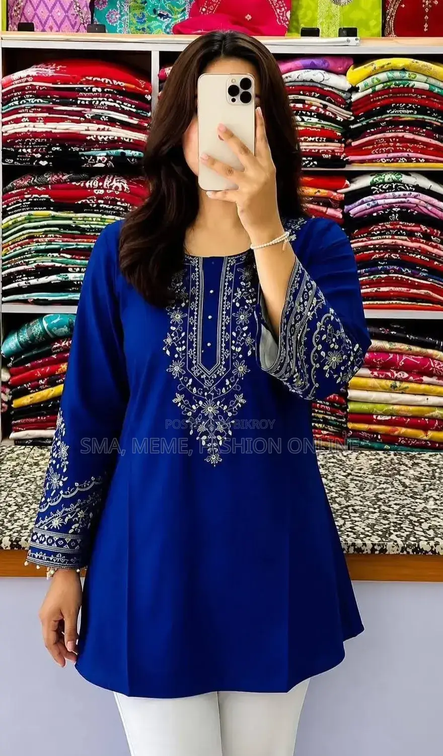 One Piece Ebmroidery Short Kurti