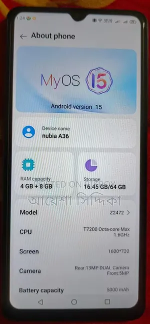 New ZTE Blade A36 64 GB Black