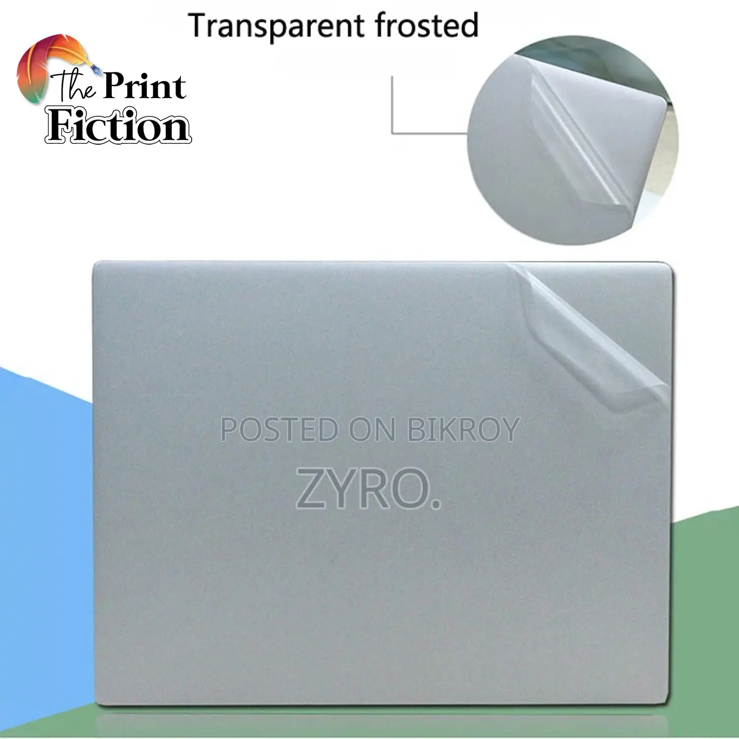 Laptop Lamination and Sticker Matt Transparent