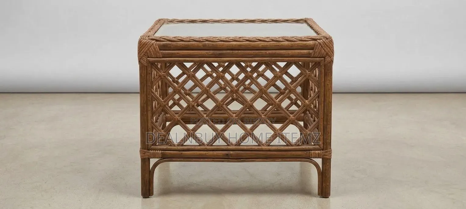 Rattan Cane Single Seater (বেতের সিঙ্গেল সফা) + Two Teapoys